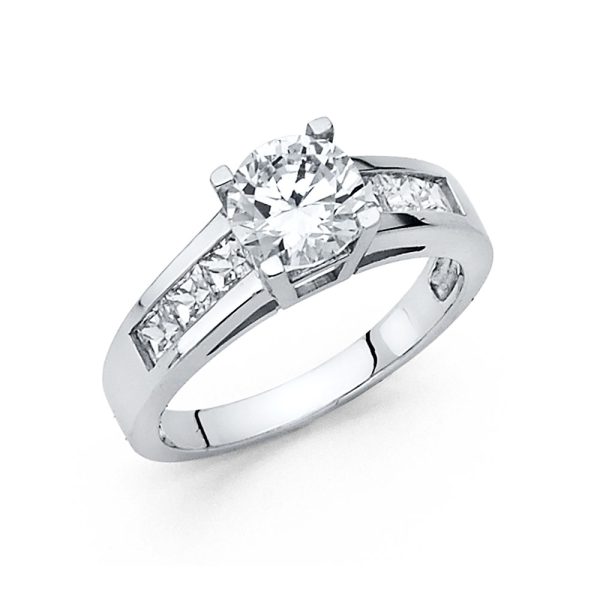 14KW CZ Engagement Ring (RG31W)