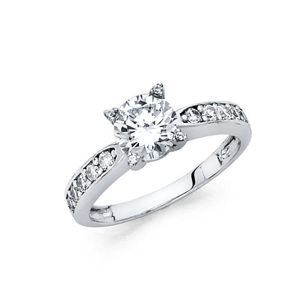 14KW CZ Engagement Ring (RG42)