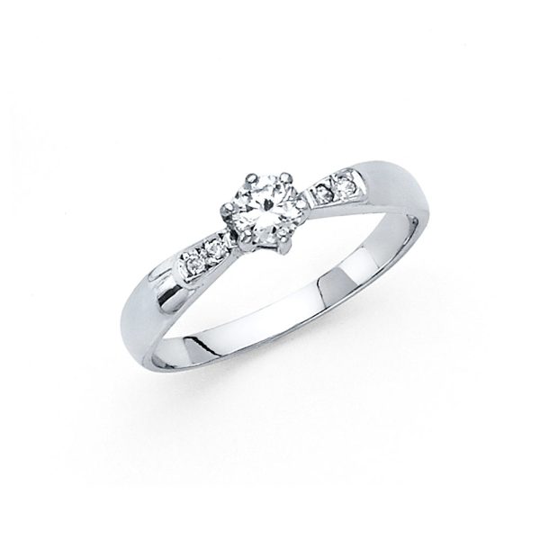 14KW CZ Engagement Ring (RG43)