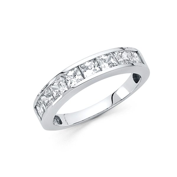 14KW CZ Wedding Band (RG70W)