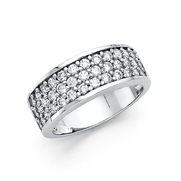 14KW CZ Wedding Band (RG79W)