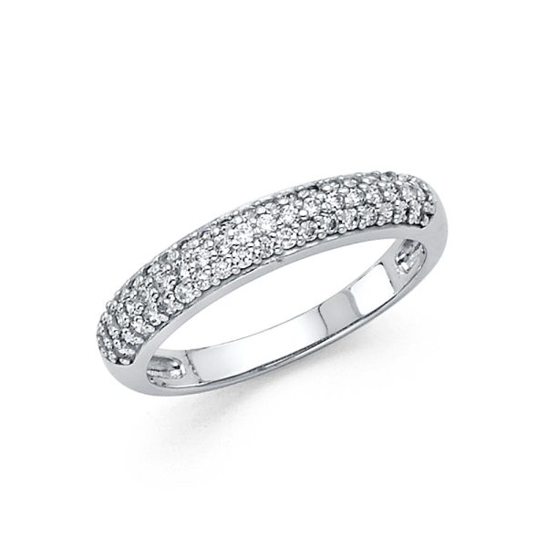 14KW CZ Wedding Band (RG82W)