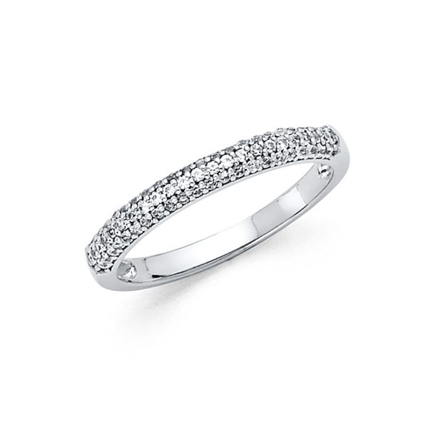 14KW CZ Wedding Band (RG83W)