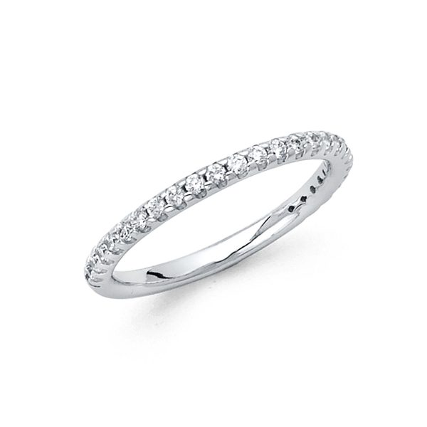 14KW CZ Wedding Band (RG84W)