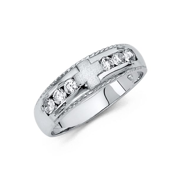 14KW CZ Men's Wedding Band (RG173)