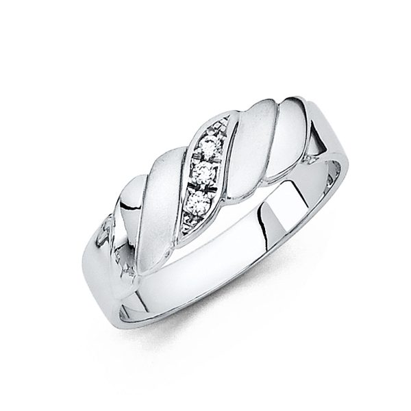 14KW CZ Men's Wedding Band (RG197)