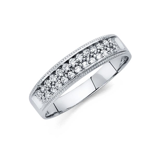 14KW CZ Men's Wedding Band (RG231)