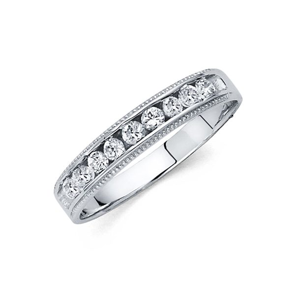 14KW CZ Men's Wedding Band (RG233)