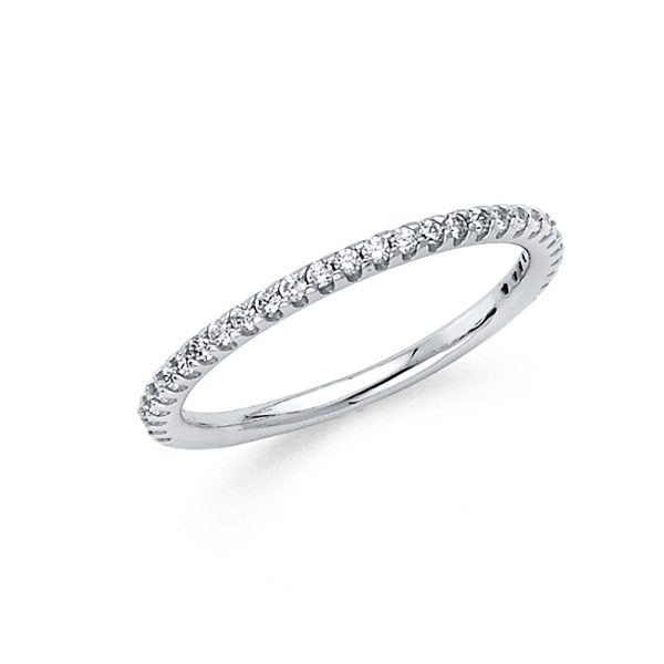 14KW CZ Wedding Band (RG287)