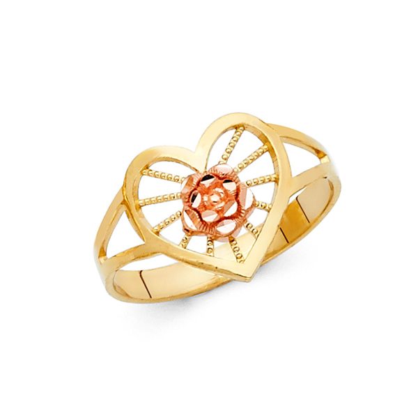 14K 2T Flower Ring (RG606)