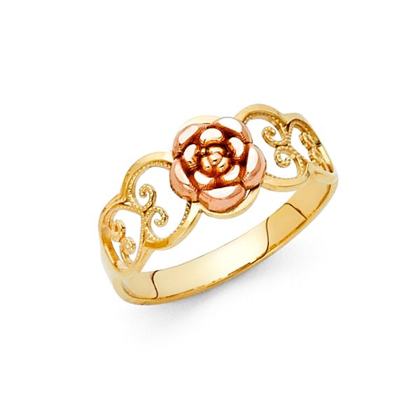 14K 2T Flower Ring (RG607)