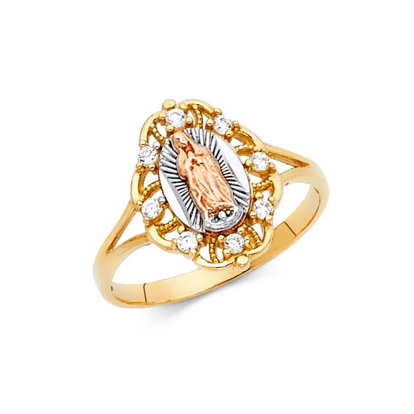 14K 3C Guadalupe CZ Ring (RG617)