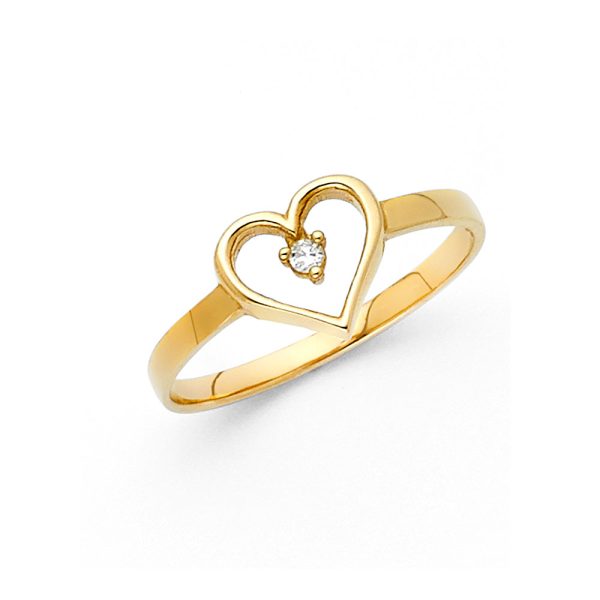 14KY Heart CZ Ring (RG633)