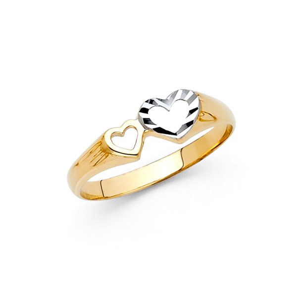 14K 2T Heart Ring (RG638)