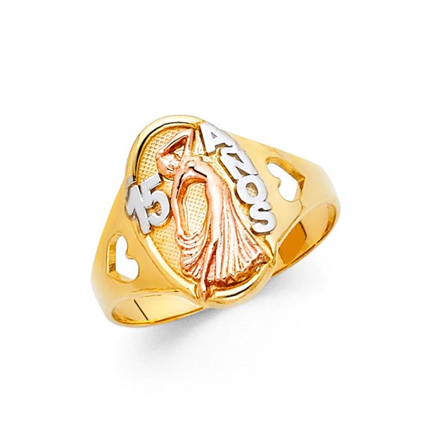 14K 3C 15 Years Ring (RG642)