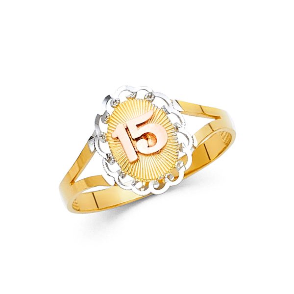 14K 3C 15 Years Ring (RG647)