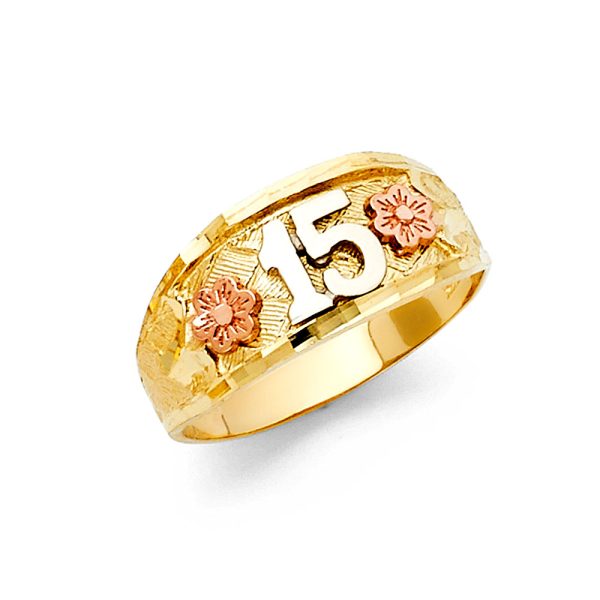 14K 3C 15 Years Ring (RG654)