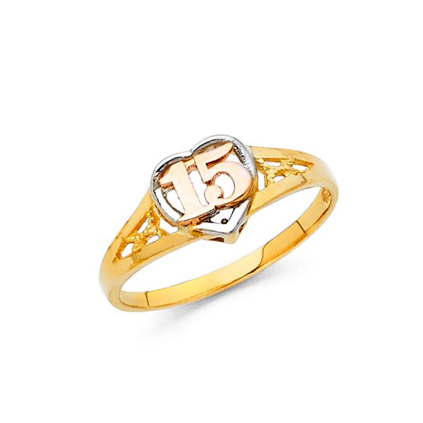 14K 3C 15 Years Ring (RG668)