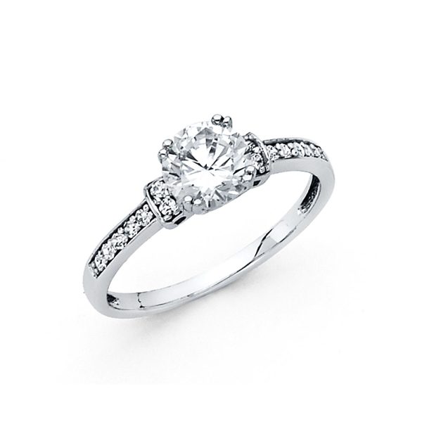 14KW CZ Engagement Ring