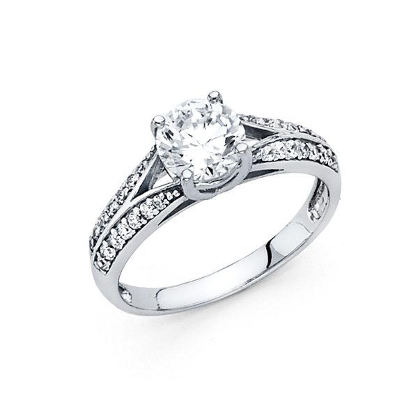 14KW CZ Engagement Ring (RG701)