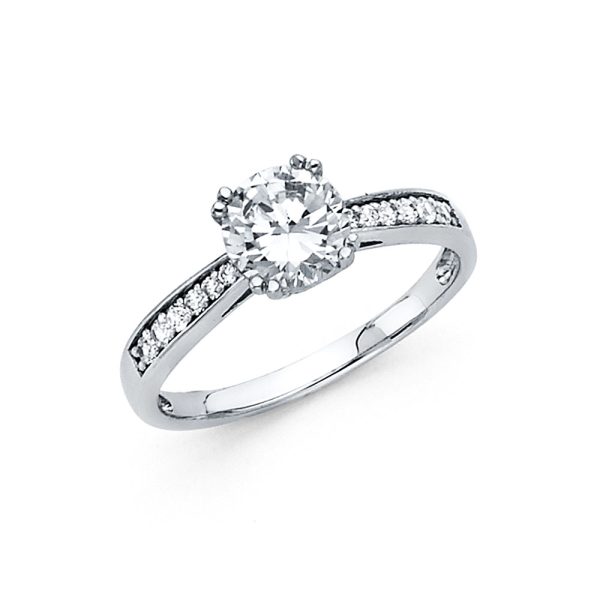 14KW CZ Engagement Ring (RG702)