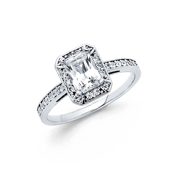 14KW CZ Engagement Ring (RG707)