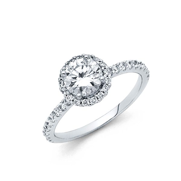 14KW CZ Engagement Ring (RG709)