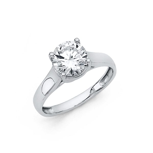 14KW CZ Engagement Ring