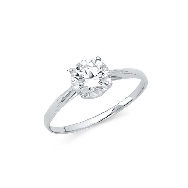 14KW CZ Engagement Ring