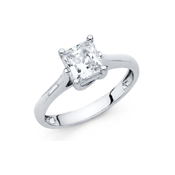 14KW CZ Engagement Ring