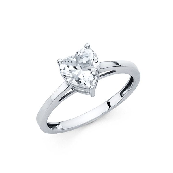 14KW CZ Engagement Ring