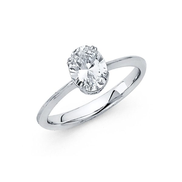 14KW CZ Engagement Ring