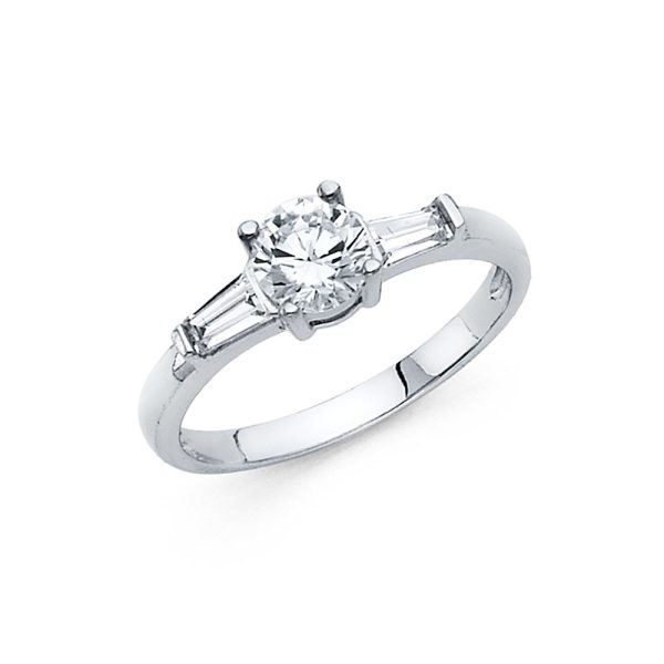 14KW CZ Engagement Ring