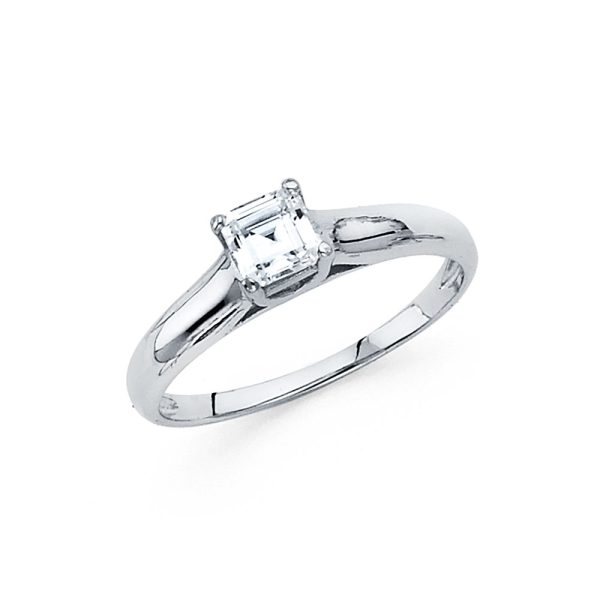 14KW CZ Engagement Ring