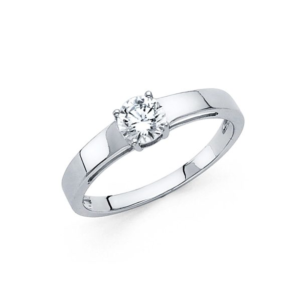 14KW CZ Engagement Ring