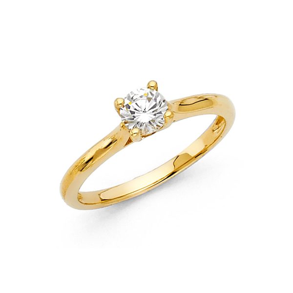 14KY CZ Engagement Ring