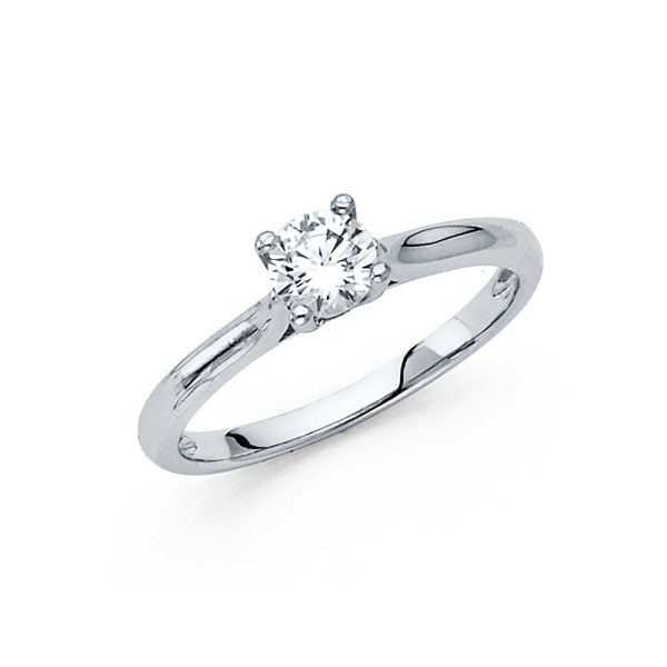 14KW CZ Engagement Ring