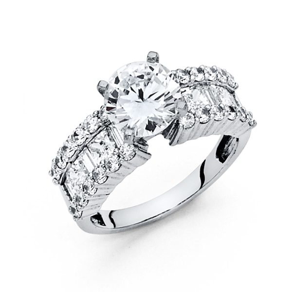 14KW CZ Engagement Ring