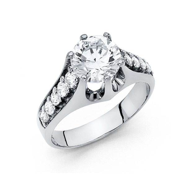 14KW CZ Engagement Ring