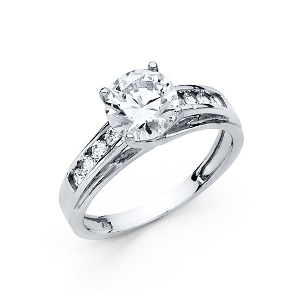 14KW CZ Engagement Ring