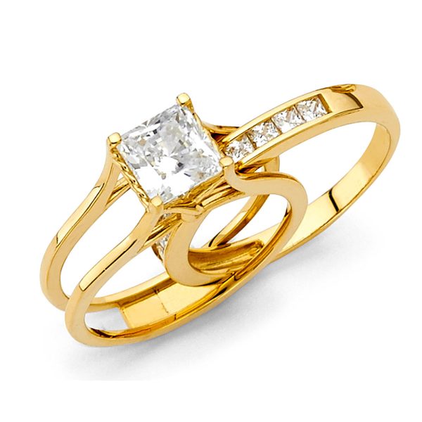 14KY CZ Engagement Ring