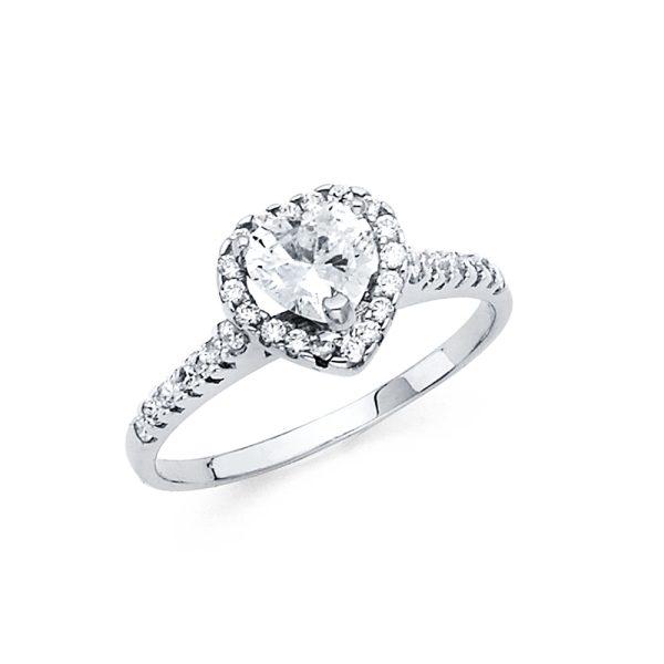 14KW CZ Engagement Ring