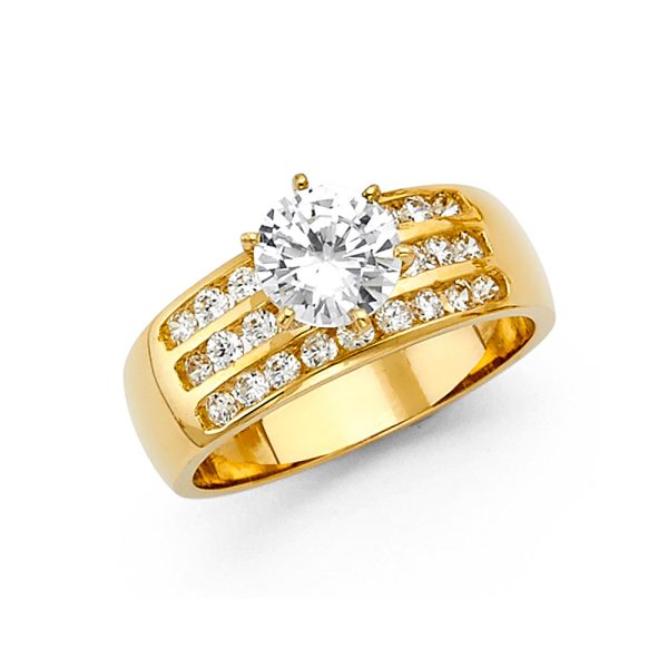 14KY CZ Engagement Ring