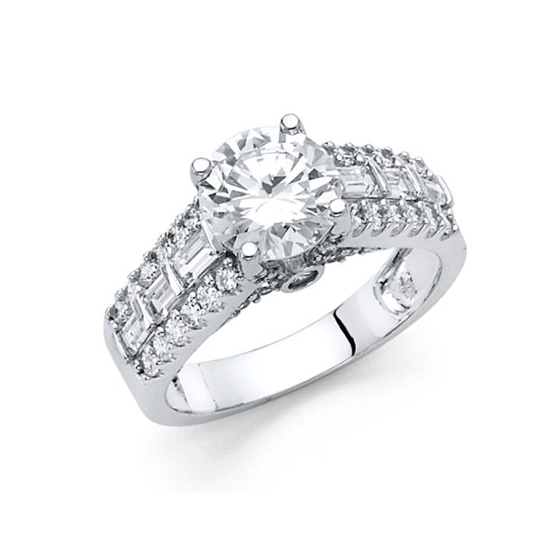 14KW CZ Engagement Ring