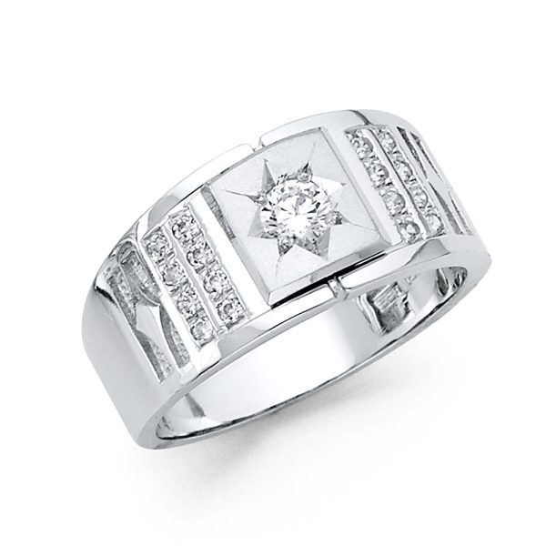 14KW CZ Men's Ring