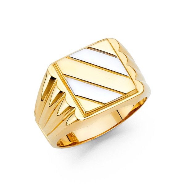 14K 2T Men's Ring