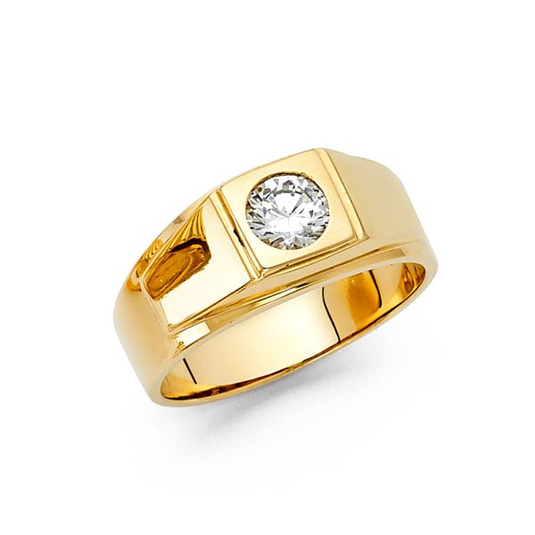 14KY CZ Men's Ring