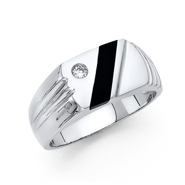 14KW Onyx Men's Ring