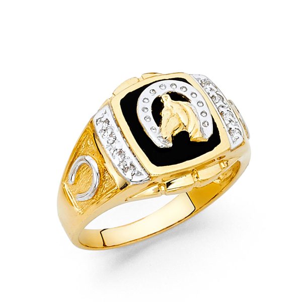 14KY Onyx Men's Ring