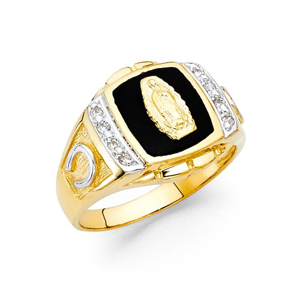 14KY Onyx Guadalupe Men's Ring